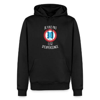 Je N'ai Pas 30 Ans. J'ai 18 Ans Et 12 Ans - Sweat à capuche Premium bio Homme - noir - Devant - Nico (187cm)