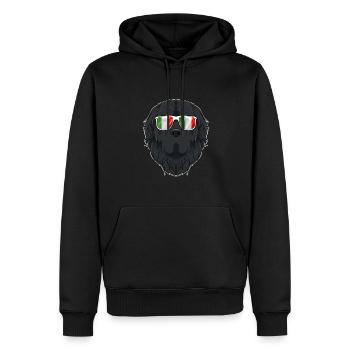 Newfoundland Italy Sunglasses I Italian Flag - Männer Premium Bio Hoodie - Schwarz - Vorne - Nico (187cm)