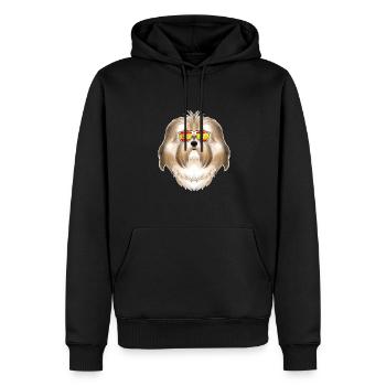 Bichon Havanais I Espagne Lunettes de soleil I Drapeau espagnol - Sweat à capuche Premium bio Homme - noir - Devant - Nico (187cm)