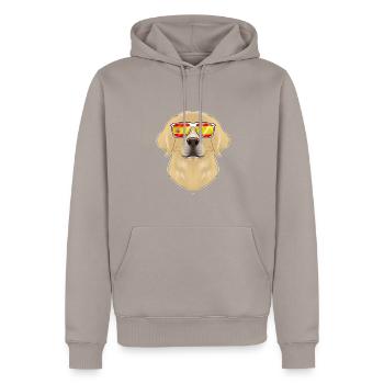 Labrador I Spain Sunglasses I Spanish Flag - Männer Premium Bio Hoodie - Taupe - Vorne - Nico (187cm)