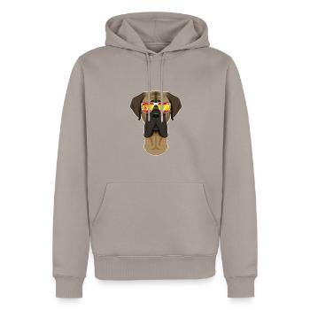 Mastiff I Spain Sunglasses I Spanish Flag - Männer Premium Bio Hoodie - Taupe - Vorne - Nico (187cm)