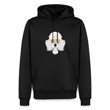 Poodle I Spain Sunglasses I Spanish Flag - Männer Premium Bio Hoodie - Schwarz - Vorne - Nico (187cm)