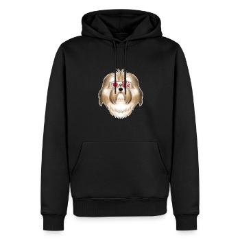 Havanese Japan Sunglasses I Japanese Flag - Männer Premium Bio Hoodie - Schwarz - Vorne - Nico (187cm)