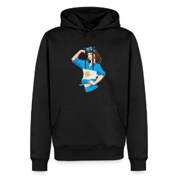 Argentine Fille Incassable I Patrimoine Argentine - Sweat à capuche Premium bio Homme - noir - Devant - Nico (187cm)