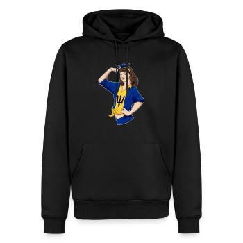 Barbados Girl Unbreakable I Patrimoine de la Barbade - Sweat à capuche Premium bio Homme - noir - Devant - Nico (187cm)