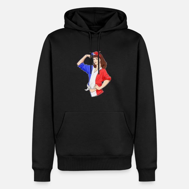 Français Fille incassable I Français Héritage I - Sweat à capuche Premium bio Homme - noir