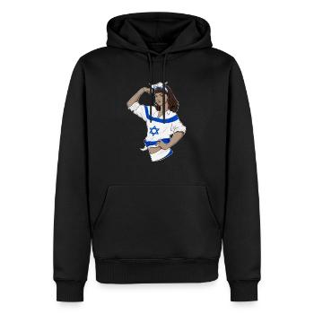 Fille israélienne incassable I Héritage israélien I - Sweat à capuche Premium bio Homme - noir - Devant - Nico (187cm)