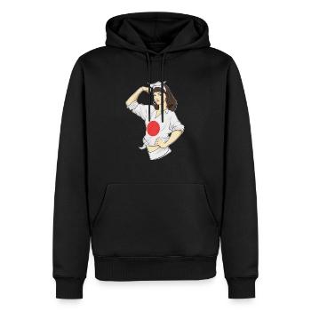 Japanese Girl Unbreakable I Japanese Heritage I - Männer Premium Bio Hoodie - Schwarz - Vorne - Nico (187cm)