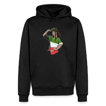 Fille koweïtienne incassable I Héritage koweïtien I - Sweat à capuche Premium bio Homme - noir - Devant - Nico (187cm)