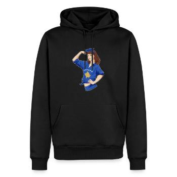 Fille kosovare incassable I Patrimoine kosovar I - Sweat à capuche Premium bio Homme - noir - Devant - Nico (187cm)