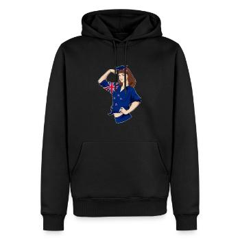 New Zealand Girl Unbreakable I Heritage New - Männer Premium Bio Hoodie - Schwarz - Vorne - Nico (187cm)