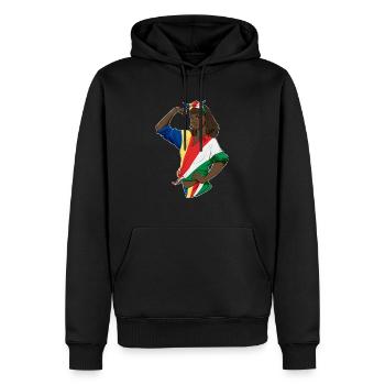 Seychelles Girl Unbreakable I Heritage Seychelles - Sweat à capuche Premium bio Homme - noir - Devant - Nico (187cm)