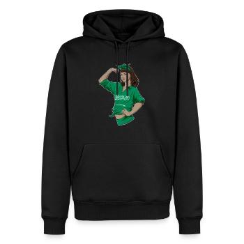 Fille arabe incassable I Héritage arabe I Saoudien - Sweat à capuche Premium bio Homme - noir - Devant - Nico (187cm)