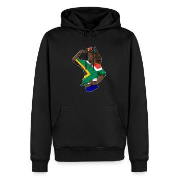 Fille sud-africaine Incassable I Heritage South - Sweat à capuche Premium bio Homme - noir - Devant - Nico (187cm)