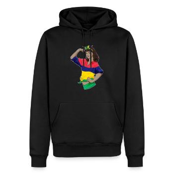 Mauritius Girl Unbreakable Mauritius Heritage - Männer Premium Bio Hoodie - Schwarz - Vorne - Nico (187cm)