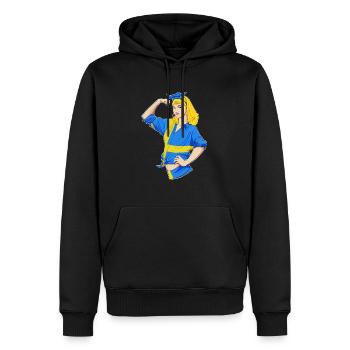 Fille suédoise incassable I Héritage suédois I - Sweat à capuche Premium bio Homme - noir - Devant - Nico (187cm)