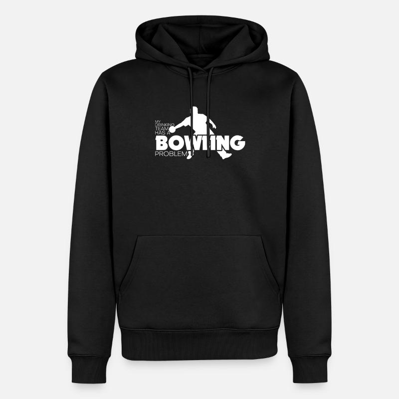 Bowling-Problem - Männer Premium Bio Hoodie - Schwarz