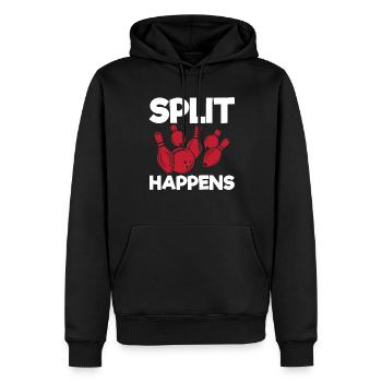 Manchmal Split - Männer Premium Bio Hoodie - Schwarz - Vorne - Nico (187cm)