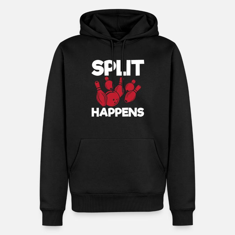 Manchmal Split - Männer Premium Bio Hoodie - Schwarz