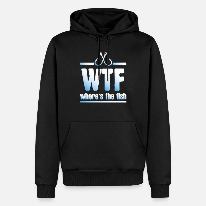 Fisch was - Männer Premium Bio Hoodie - Schwarz