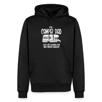 I'm A Camper Dad Loves Camping Caravan Trailer - Sweat à capuche Premium bio Homme - noir - Devant - Nico (187cm)