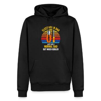 Elektriker Papa wie ein normaler Vater, aber cooler - Männer Premium Bio Hoodie - Schwarz - Vorne - Nico (187cm)