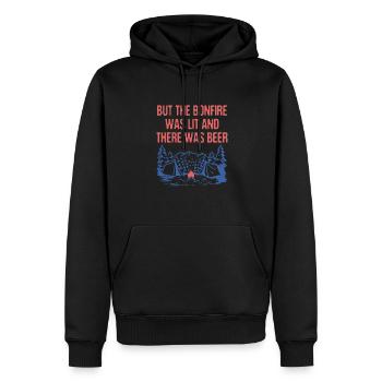 Mais le feu de joie était allumé Camping Camping Camping Camping - Sweat à capuche Premium bio Homme - noir - Devant - Nico (187cm)