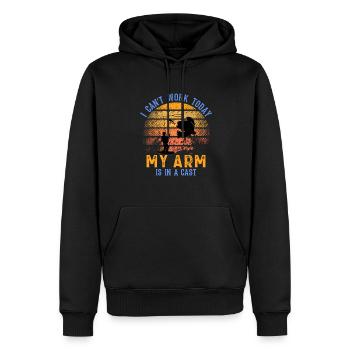 Angler Fisch Angelrute Anglerspruch - Männer Premium Bio Hoodie - Schwarz - Vorne - Nico (187cm)