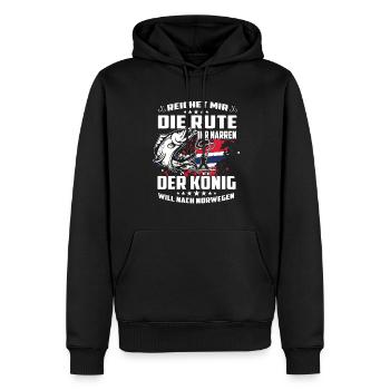 Norway Fishing - Männer Premium Bio Hoodie - Schwarz - Vorne - Nico (187cm)