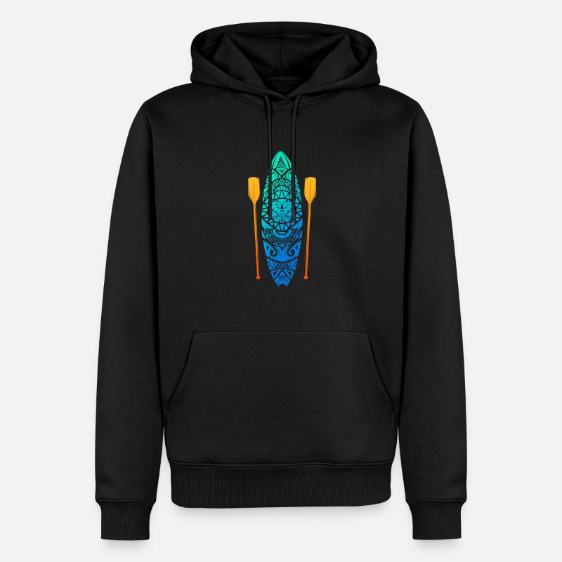 SUP Stand Up Paddling Paddleboard - Männer Premium Bio Hoodie - Schwarz