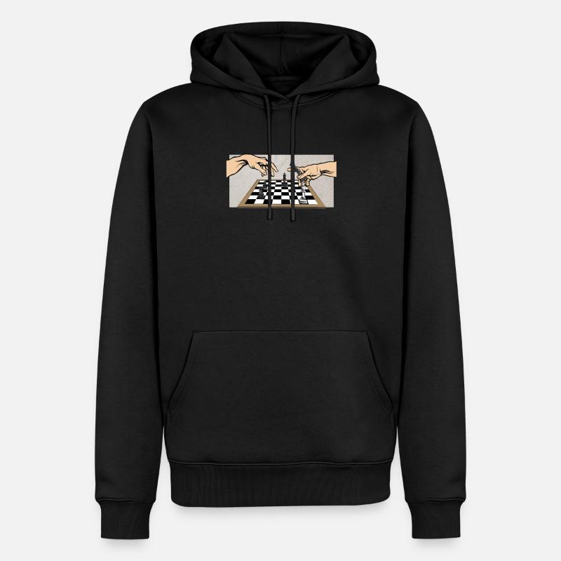 Échecs La création d'échecs - Sweat à capuche Premium bio Homme - noir