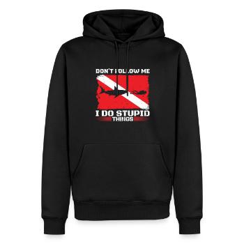 Plongée sous-marine profonde Plongeur Style de vie - Sweat à capuche Premium bio Homme - noir - Devant - Nico (187cm)