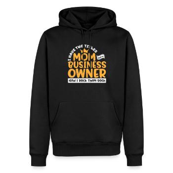 Milliardaire dans le style de vie d’entreprise Geschen - Sweat à capuche Premium bio Homme - noir - Devant - Nico (187cm)