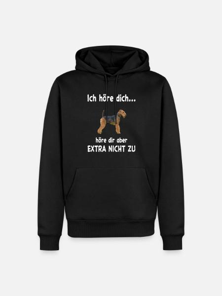 Airedale Terrier Hund - Airedale Terrier - Männer Premium Bio Hoodie - Schwarz