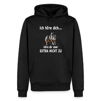 Australian Shepherd Hund - Australian Shepherd - Männer Premium Bio Hoodie - Schwarz - Vorne - Nico (187cm)