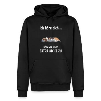 Estonian Hound Hund - Estonian Hound - Männer Premium Bio Hoodie - Schwarz - Vorne - Nico (187cm)
