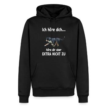 Grosser Schweizer Sennenhund - Männer Premium Bio Hoodie - Schwarz - Vorne - Nico (187cm)