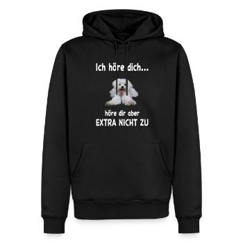 Malteser Hund - Malteser - Männer Premium Bio Hoodie - Schwarz - Vorne - Nico (187cm)
