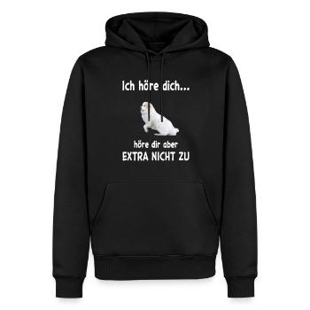 Pyrenäen Berghund Hund - Pyrenäen Berghund - Männer Premium Bio Hoodie - Schwarz - Vorne - Nico (187cm)