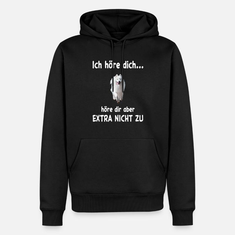 Samojede Hund - Samojede - Männer Premium Bio Hoodie - Schwarz
