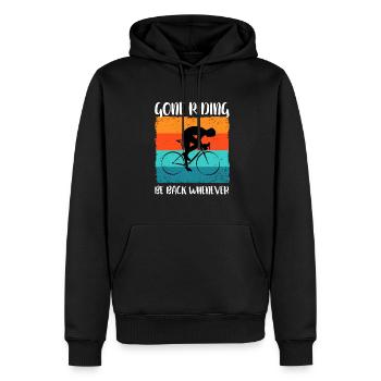 Cyclisme Vélo de route Vélo Gravel Contre-la-montre Vélo - Sweat à capuche Premium bio Homme - noir - Devant - Nico (187cm)