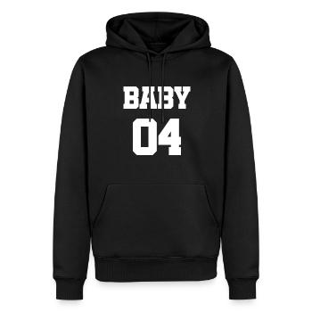Partner Look Couple Partner Couple Couple Family - Men’s Premium Organic Hoodie - black - Front - Nico (187cm)