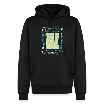Joyeux Noël Noël Noël - Sweat à capuche Premium bio Homme - noir - Devant - Nico (187cm)