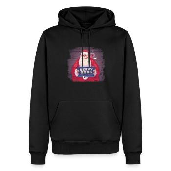 Joyeux Noël Noël Noël - Sweat à capuche Premium bio Homme - noir - Devant - Nico (187cm)
