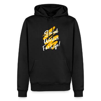 Soziale Arbeit - Männer Premium Bio Hoodie - Schwarz - Vorne - Nico (187cm)