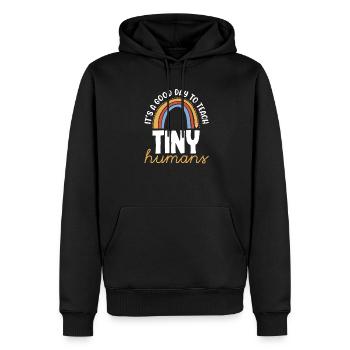 Lehrer teaching little humans Grundschullehrer - Männer Premium Bio Hoodie - Schwarz - Vorne - Nico (187cm)