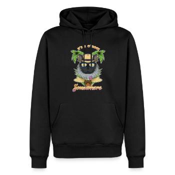 It Is 5 OClock Somewhere Drinking Maine Coon Cat - Men’s Premium Organic Hoodie - black - Front - Nico (187cm)