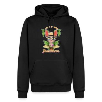It Is 5 OClock Somewhere Drinking Sphynx Cat - Männer Premium Bio Hoodie - Schwarz - Vorne - Nico (187cm)