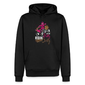 Quad Biker Motorcross Moto Motocycliste Gesc - Sweat à capuche Premium bio Homme - noir - Devant - Nico (187cm)