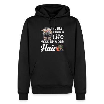 Planting Gardening Harvest Flowers Lifestyle Ges - Men’s Premium Organic Hoodie - black - Front - Nico (187cm)